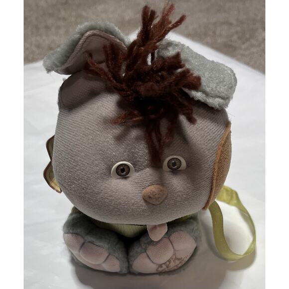 Vtg 1986 CPK Pets Grey Dog Yellow Leash Cabbage Patch Kids Plush Toy NOS NWT - Picture 1 of 14